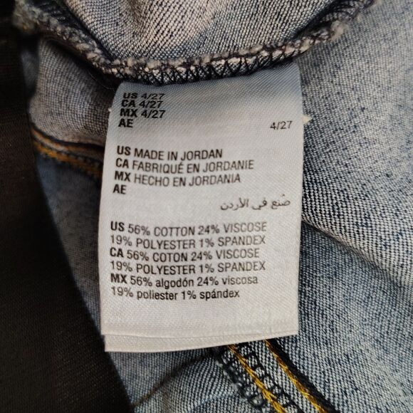 INC DENIM Pull-On Flare High Rise Sz 4 Women's Dark Wash Stretch Jeans - Picture 4 of 4